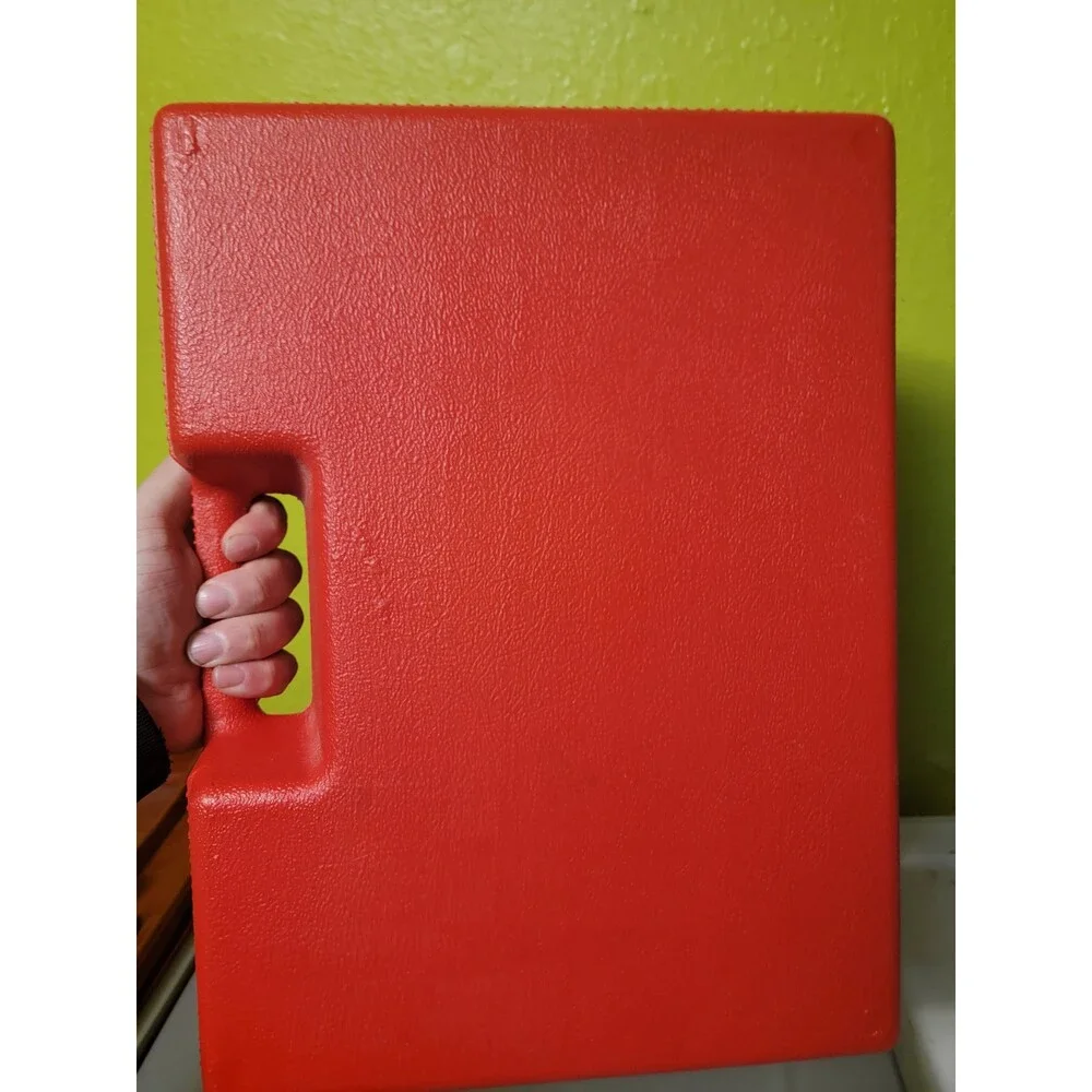 VINTAGE RED TYCO SUPER BLOCKS STORAGE CASE 16